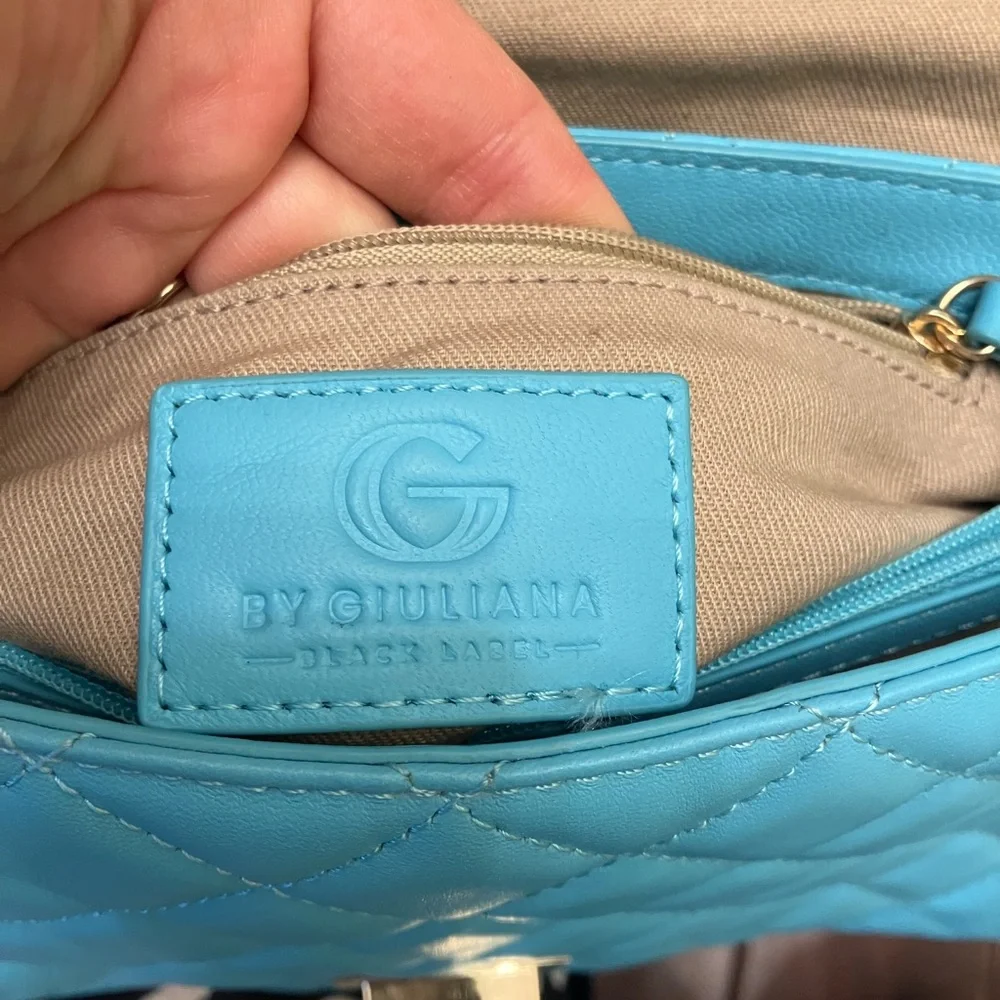 G by Giuliana Quilted Turquoise Crossbody Bag - Picture 9 of 11
